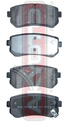 Колодки тормозные дисковые задние - Akyoto AKD-0436