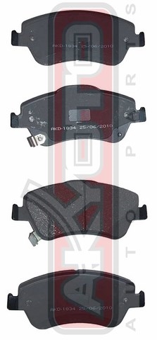 Колодки тормозные дисковые передние - Akyoto AKD-1834