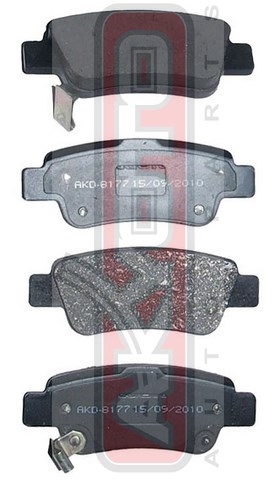 Колодки тормозные дисковые задние - Akyoto AKD-8177