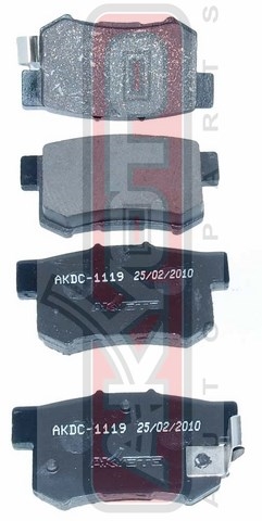 Колодки тормозные дисковые задние керамические - Akyoto AKDC-1119