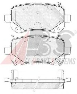 Колодки тормозные дисковые - ABS 37733