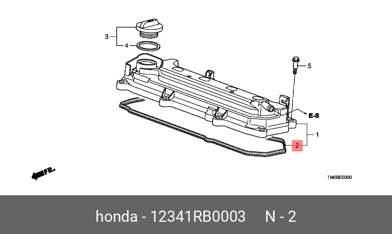 Прокладка крышки клапанов - Honda 12341-RB0-003