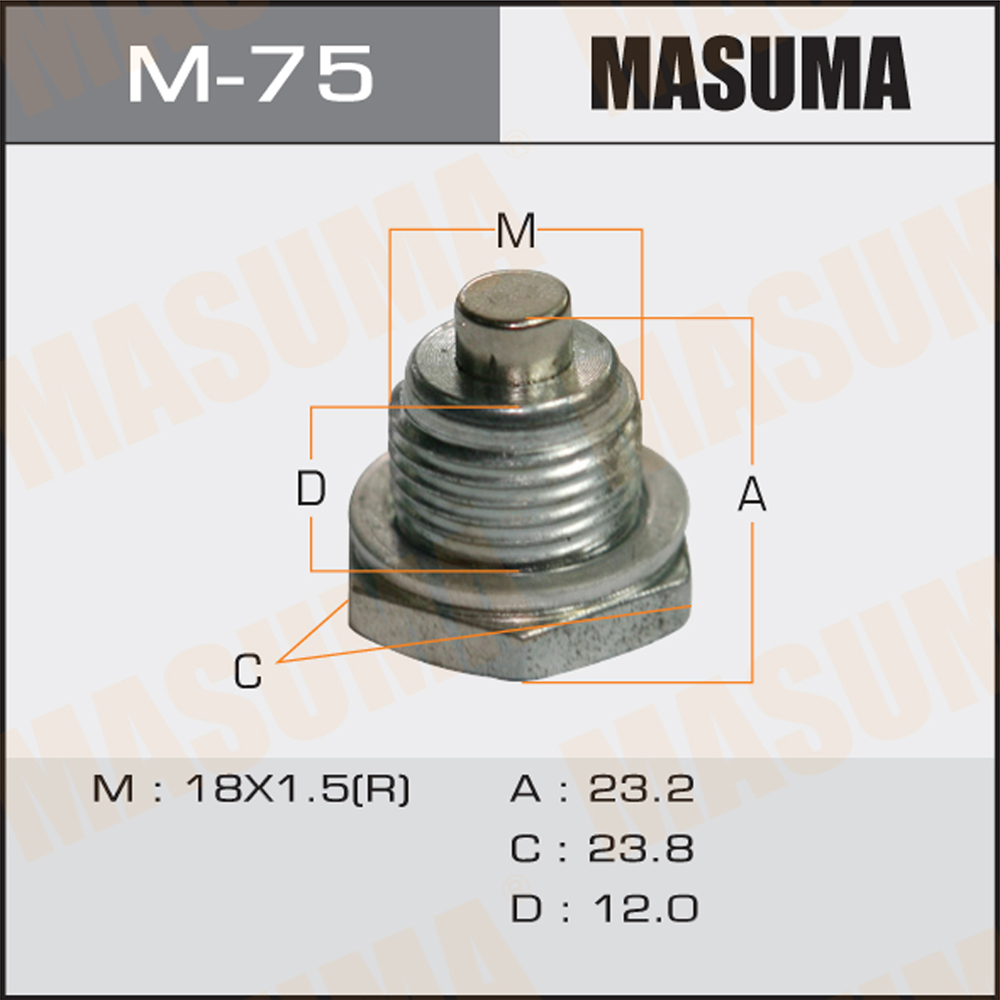Резьбовая пробка - Masuma M-75