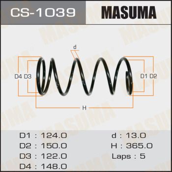 Пружина ходовой части передняя - Masuma CS-1039