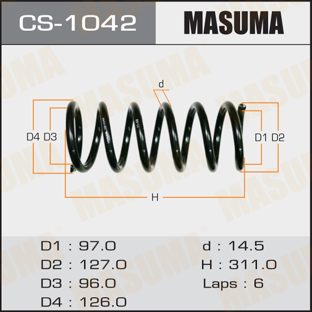 Пружина ходовой части задняя - Masuma CS-1042