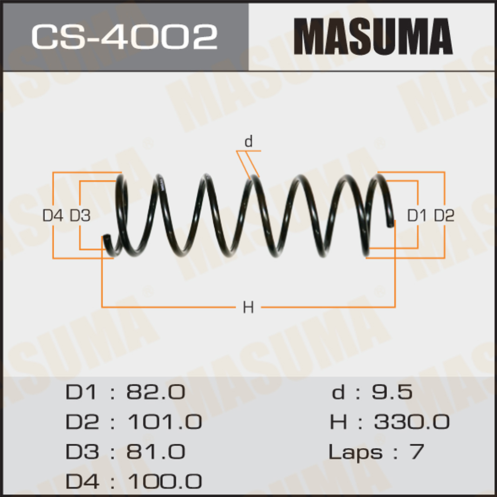Пружина ходовой части задняя - Masuma CS-4002