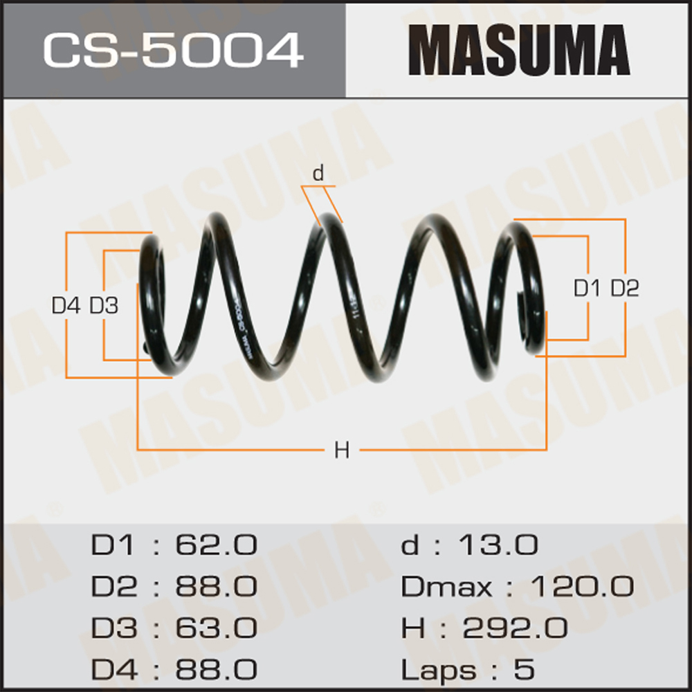Пружина ходовой части задняя - Masuma CS-5004