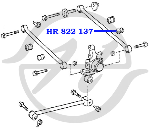 Сайлентблок поперечной тяги - Hanse HR 822 137