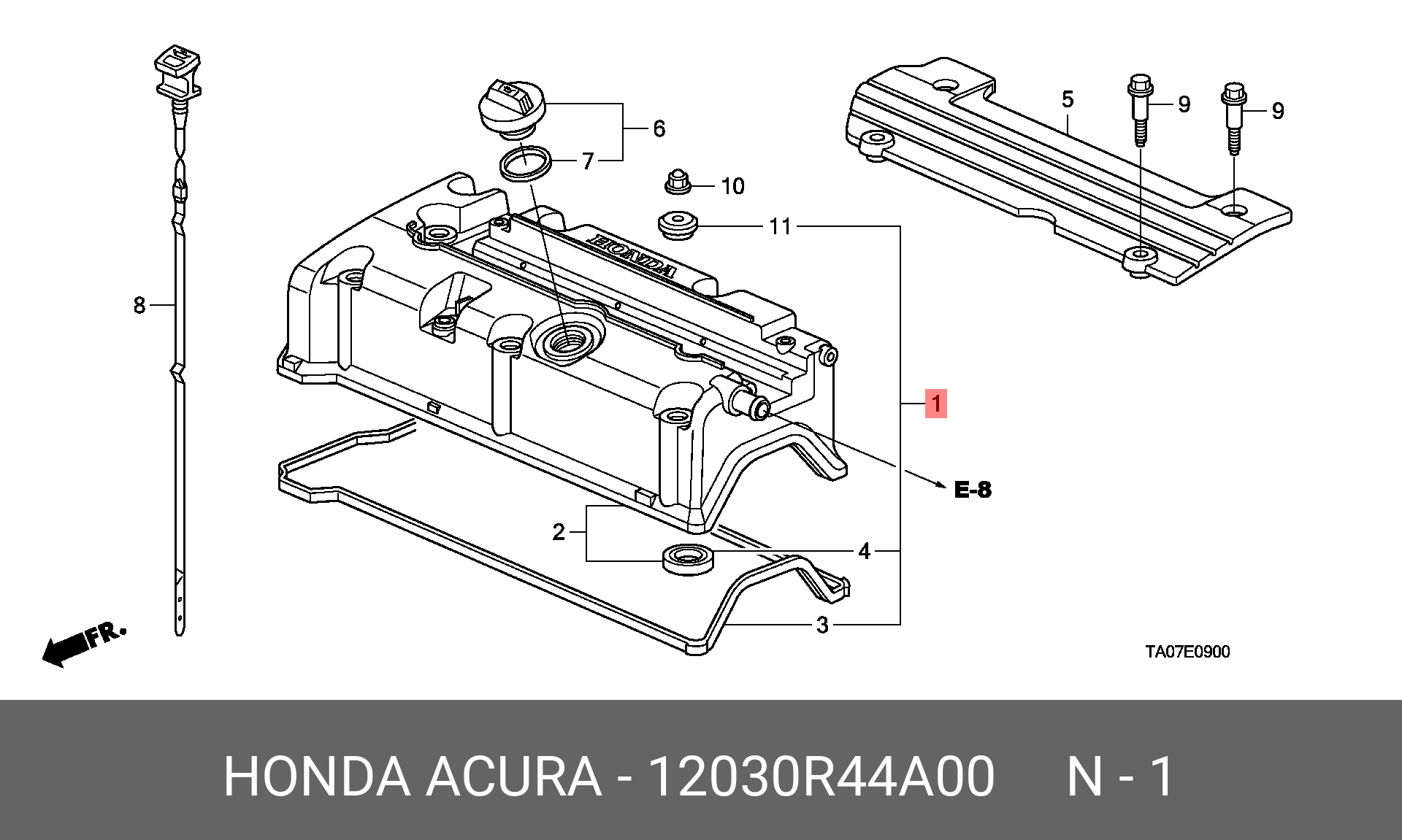 Прокладка крышки клапанов - Honda 12030-R44-A00