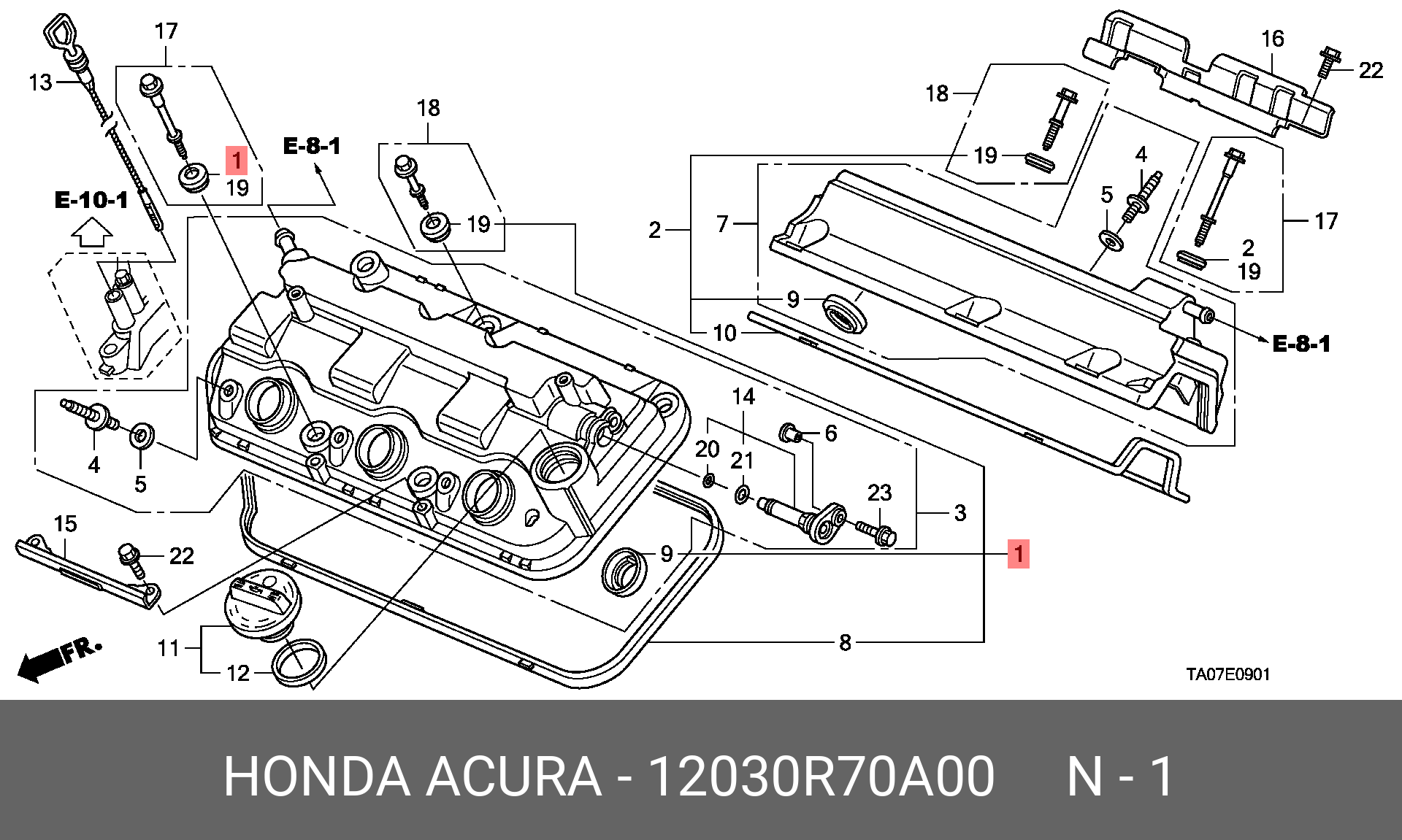 Прокладка крышки клапанов - Honda 12030-R70-A00