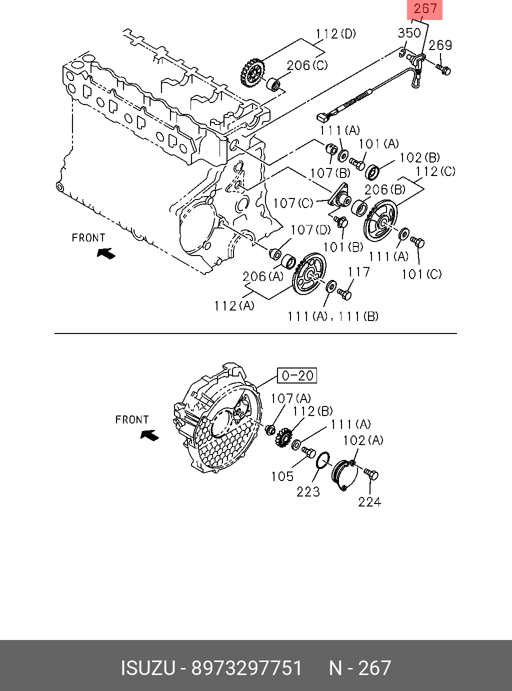 Датчик положения распредвала - Isuzu 8-97329-775-1