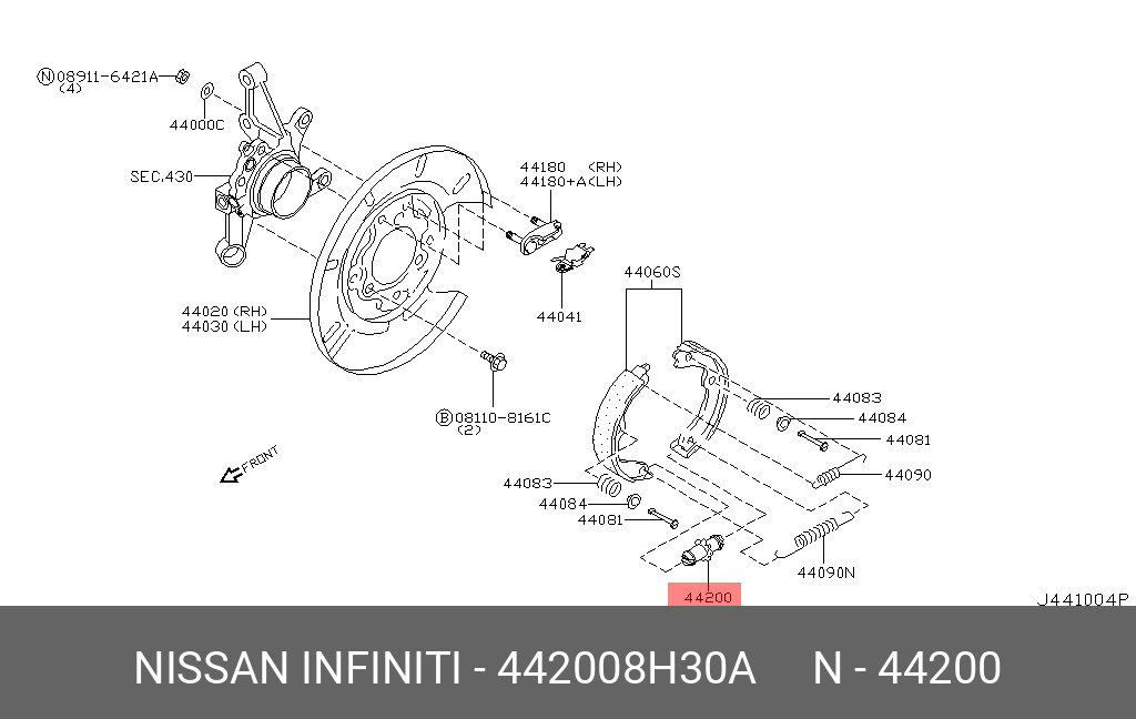 Ролик натяжителя - Nissan 44200-8H30A