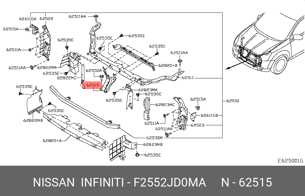 Стойка - Nissan F2552-JD0MA