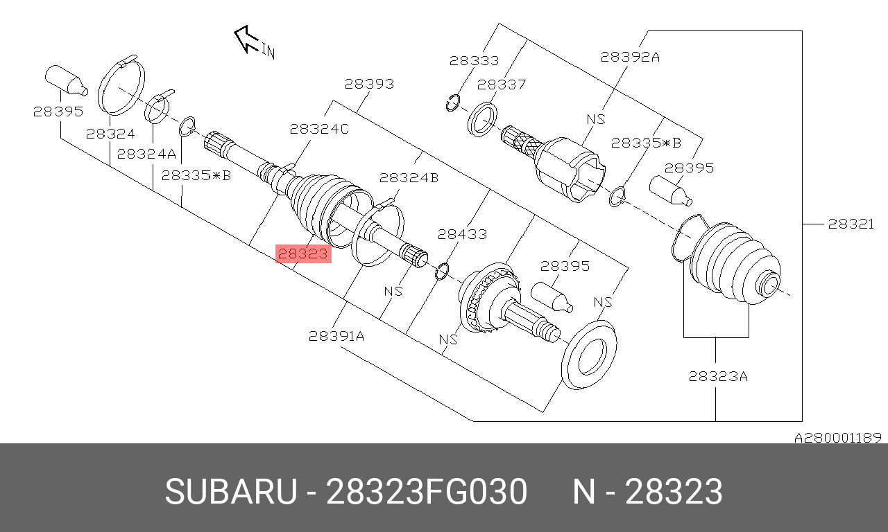Пыльник ШРУСа - Subaru 28323-FG030