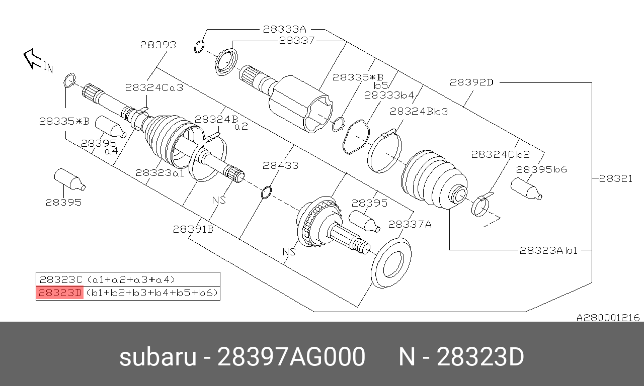 Пыльник ШРУСа - Subaru 28397-AG000