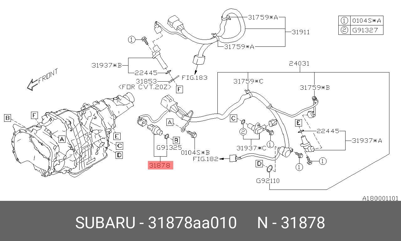 Датчик давления масла cvt.b14 09-13 - Subaru 31878-AA010