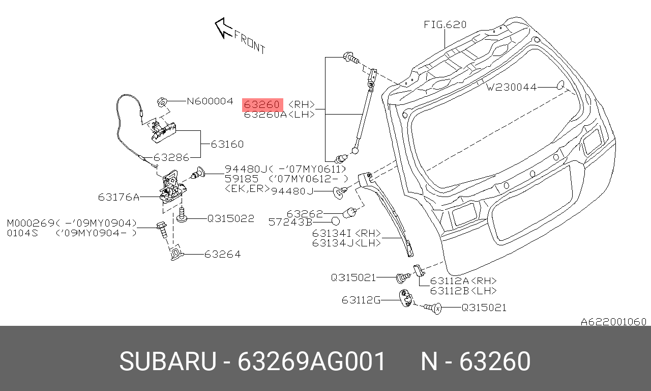 Амортизатор крышки багажника