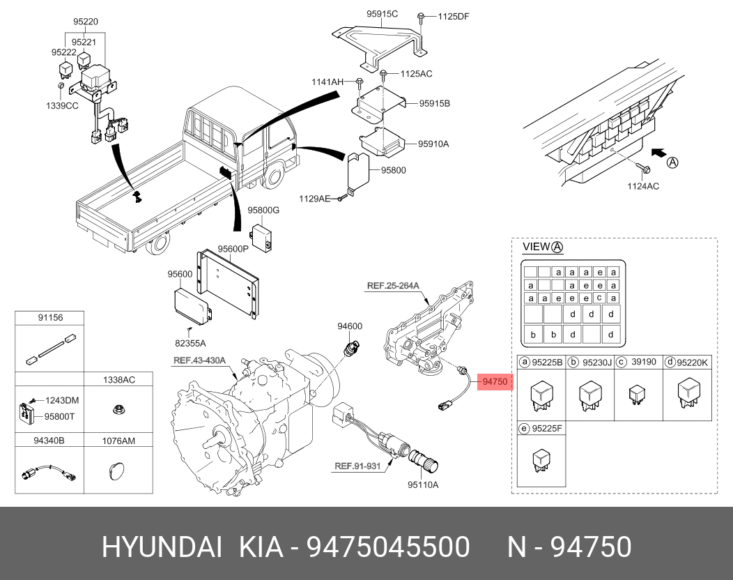 Датчик давления масла двигателя - Hyundai/Kia 94750-45500