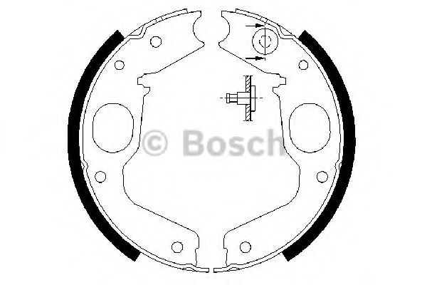 Колодки тормозные барабанные   | зад | - Bosch 0 986 487 719