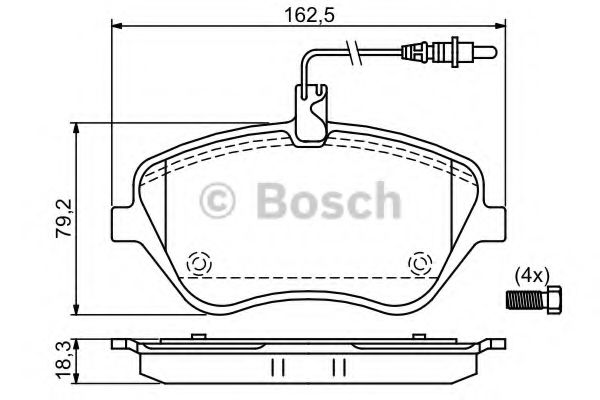 Колодки тормозные дисковые | перед | - Bosch 0 986 494 098