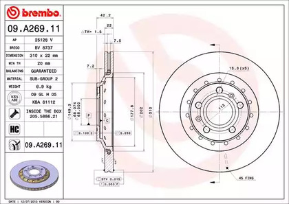 Диск тормозной UV Coated | зад |