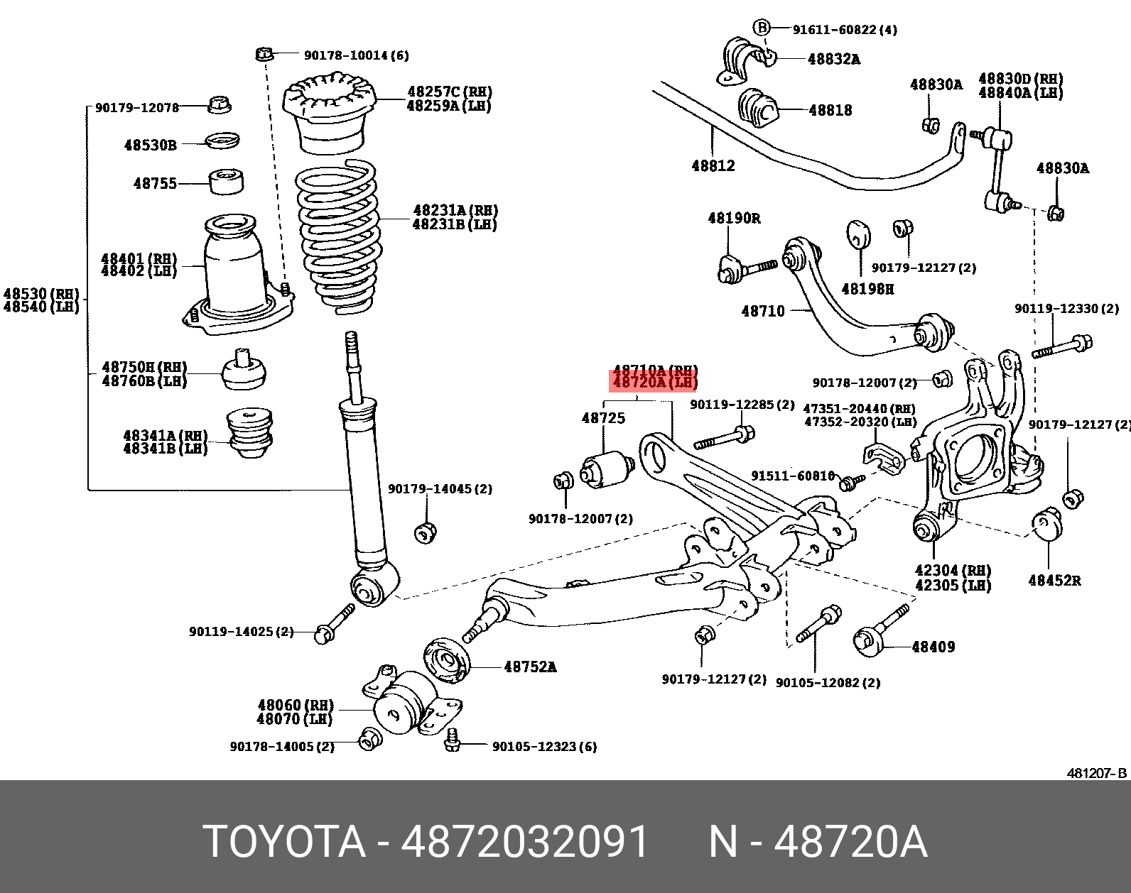 Тойота каталожные номера. Задняя подвеска Тойота Королла 120. Задняя подвеска Corolla 110 схема. Королла е 120 схема подвески. Ходовая передняя на Тойота Королла 120 кузов.