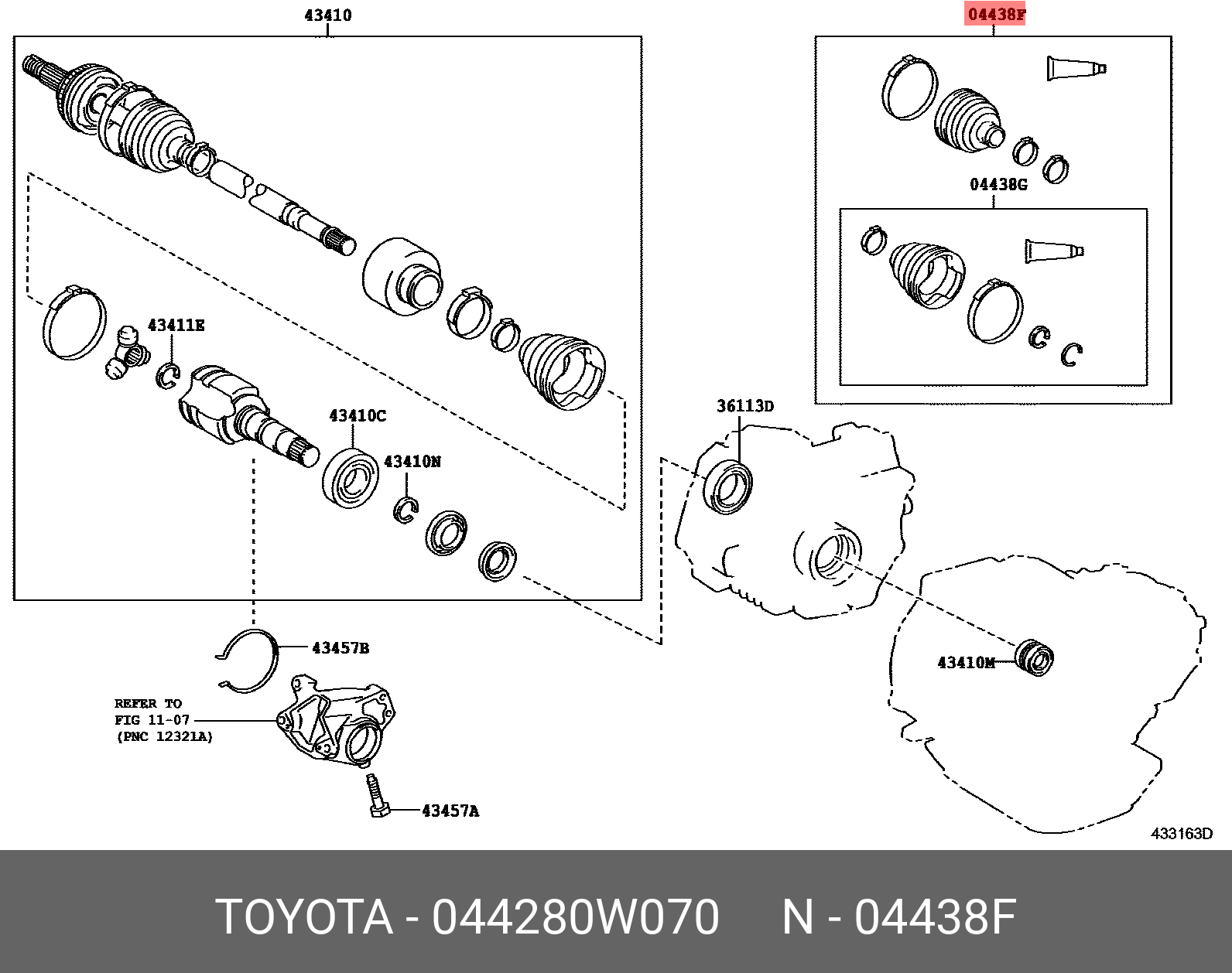 Пыльник шруса - Toyota 04428-0W070