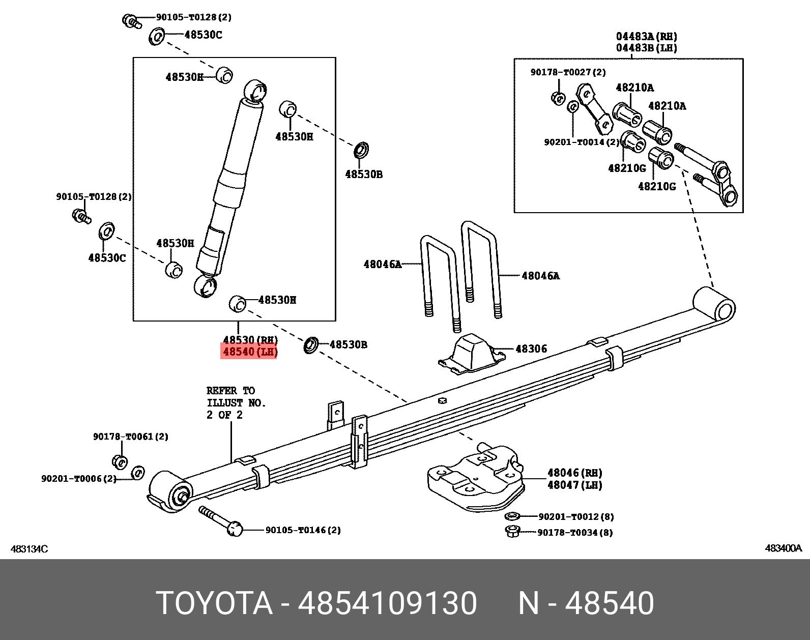 Амортизатор - Toyota 48541-09130