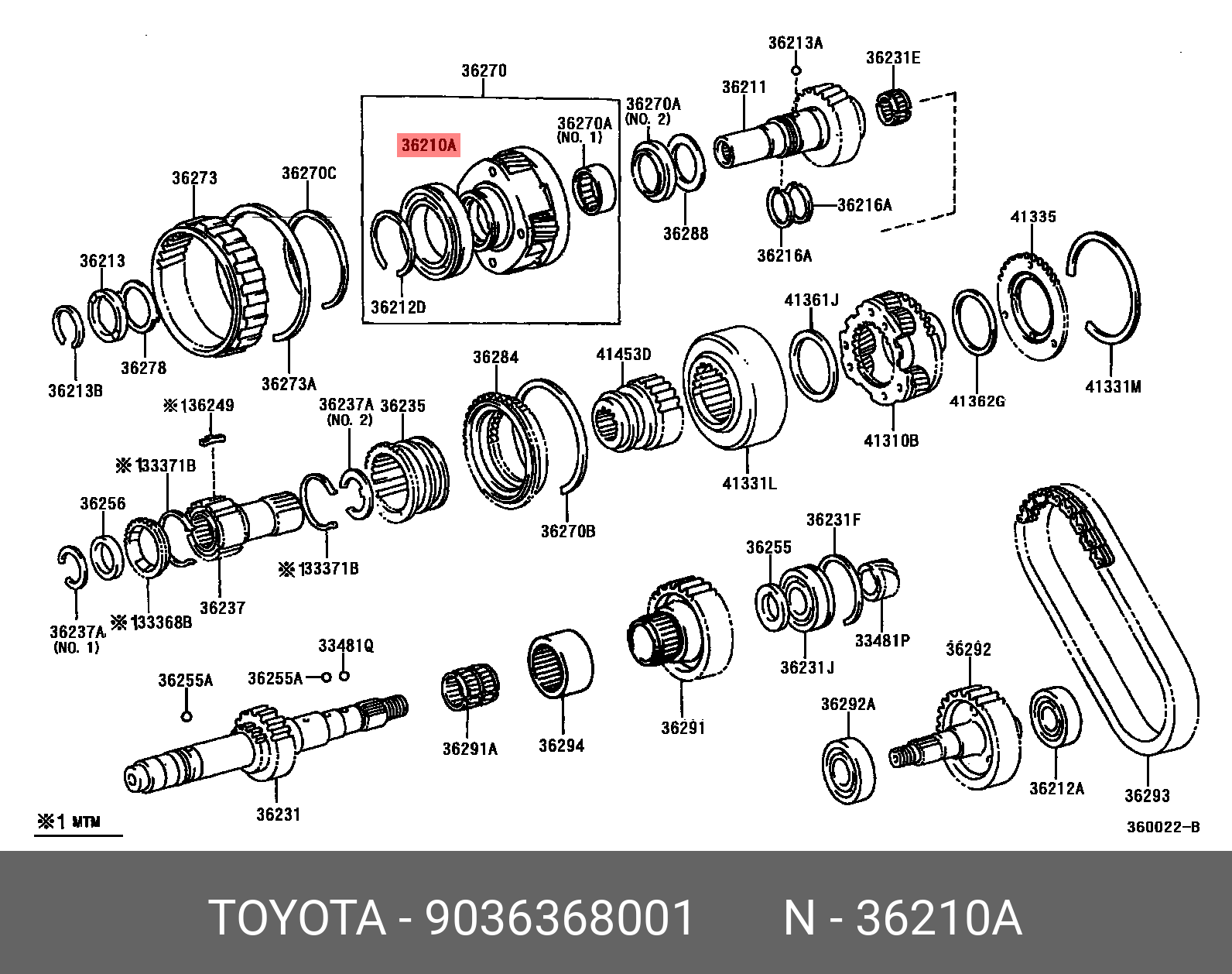 Подшипник ступицы передний - Toyota 90363-68001