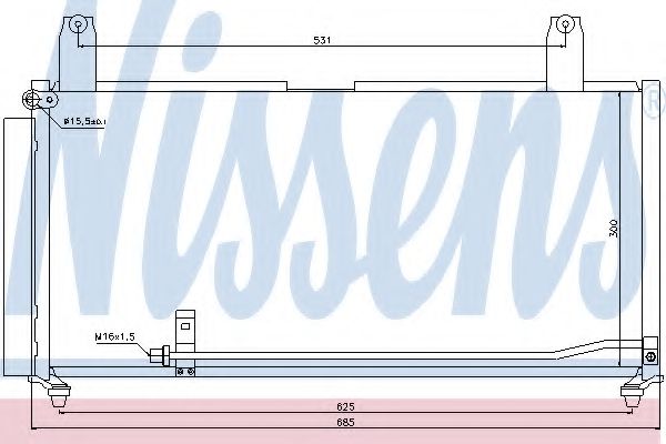 Радиатор кондиционера - Nissens 940080
