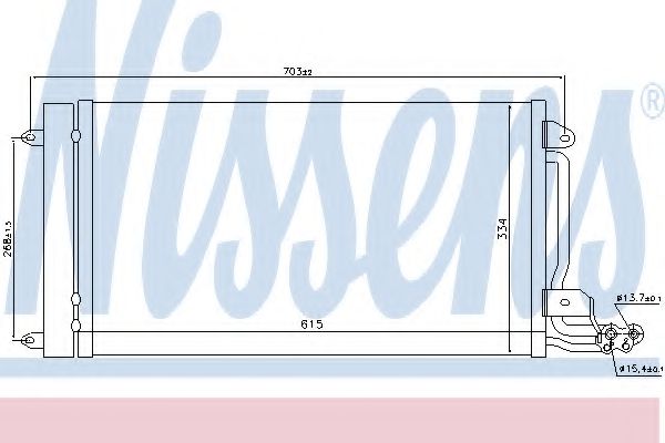 Радиатор кондиционера - Nissens 940093