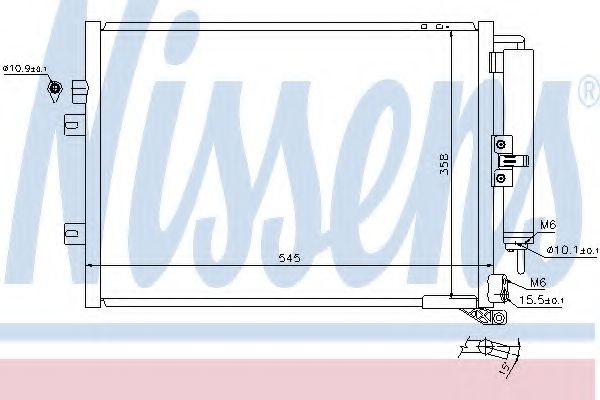 Радиатор кондиционера - Nissens 940125