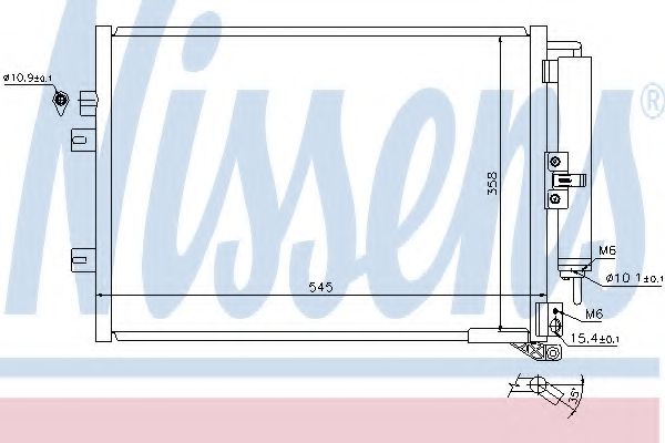 Радиатор кондиционера - Nissens 940142