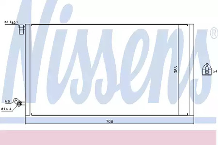 Радиатор кондиционера - Nissens 940187