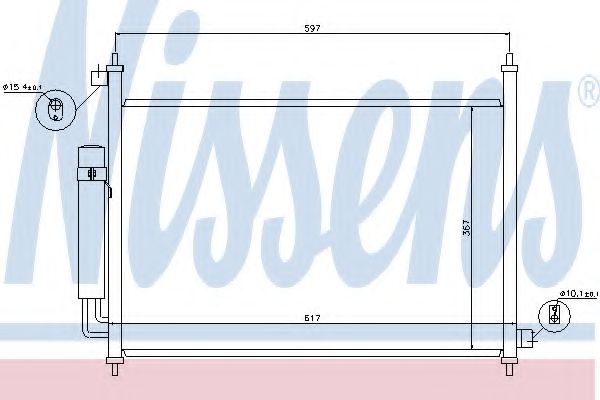 Радиатор кондиционера - Nissens 940064