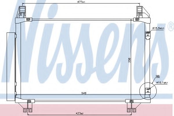 Радиатор кондиционера - Nissens 940130