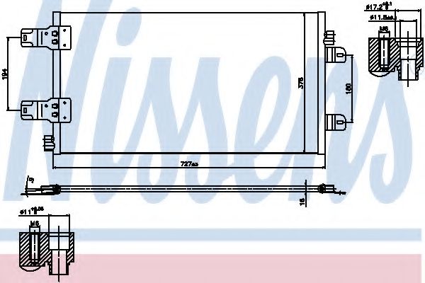 Радиатор кондиционера - Nissens 940186
