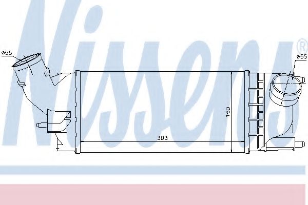 Радиатор интеркулера - Nissens 96599
