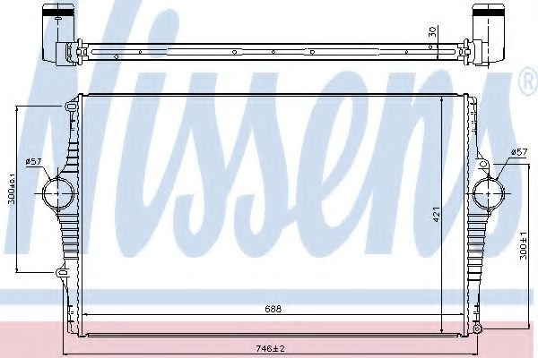Радиатор интеркулера - Nissens 969002