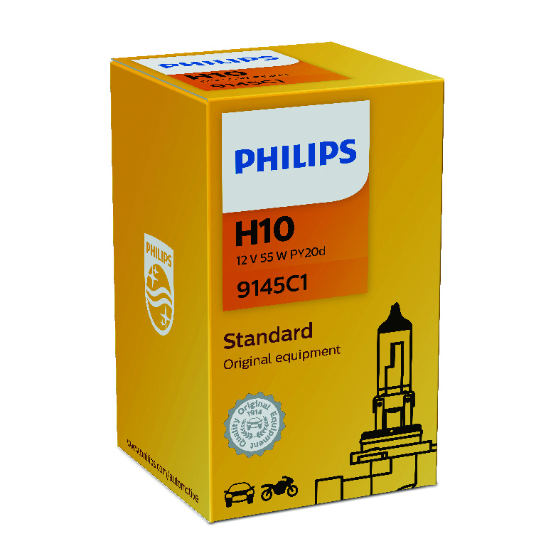 Лампа H10 9145 12V 45W PY20d C1 Philips                9145C1