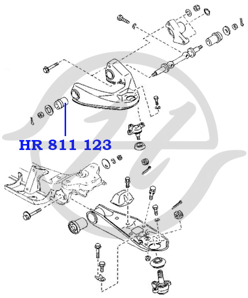 Сайлентблок рычага подвески | перед | - Hanse HR 811 123