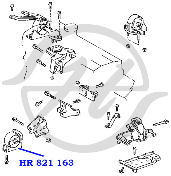 Сайлентблок подушки двигателя - Hanse HR 821 163