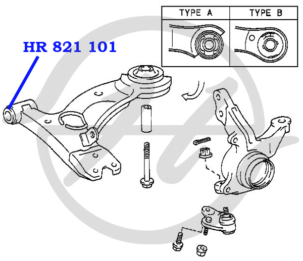 Сайлентблок рычага подвески - Hanse HR 821 101