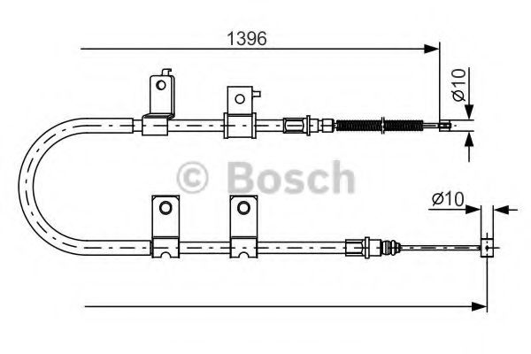 Трос стояночного тормоза | зад прав | - Bosch 1 987 482 083