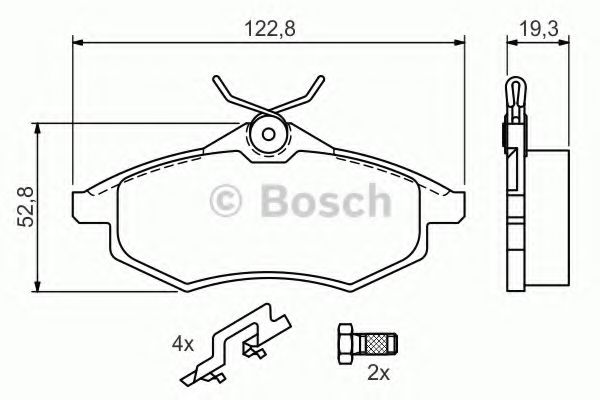 Колодки тормозные дисковые | перед | - Bosch 0 986 494 262