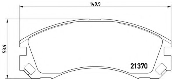 Колодки тормозные дисковые | перед | - Brembo P 61 089