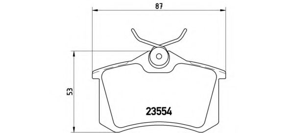 Колодки тормозные дисковые | зад | - Brembo P 85 020