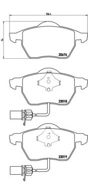 Колодки тормозные дисковые | перед | - Brembo P 85 085