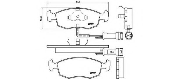 Колодки тормозные дисковые | перед | - Brembo P 24 007