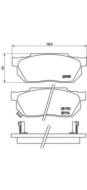 Колодки тормозные дисковые | перед | - Brembo P 28 008